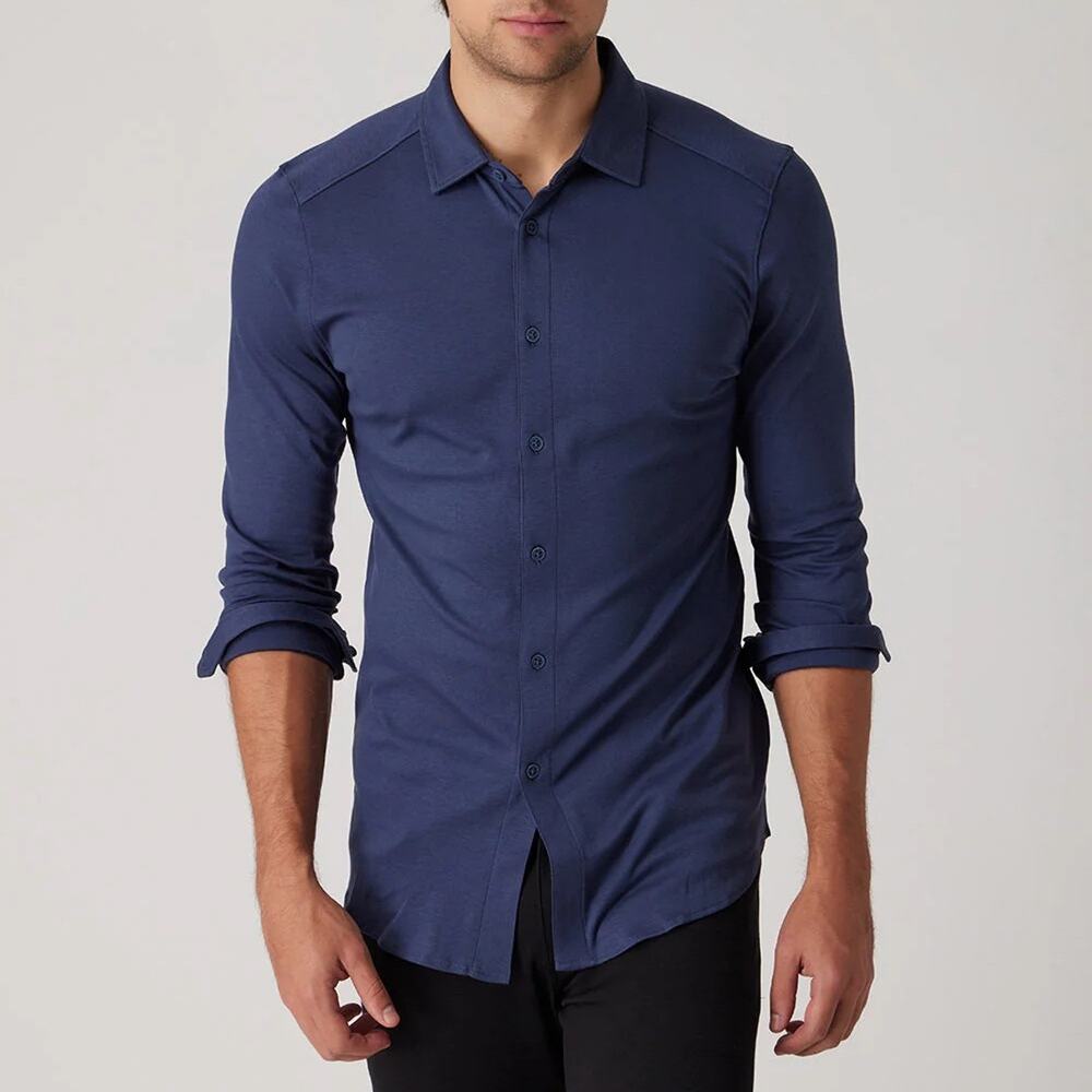 Raffi Mens Imperial Shirt Cotton Classic Cut‎ Navy XL